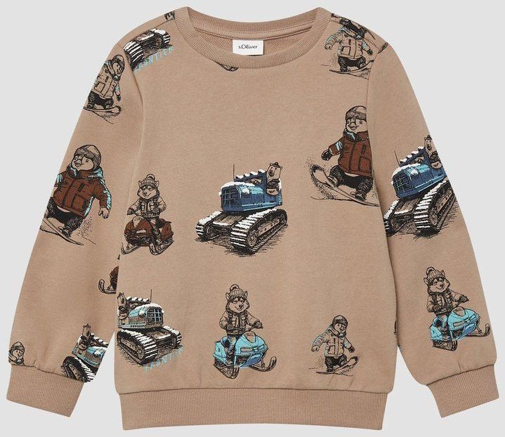 s.Oliver - Sweatshirt - Met Vrolijke All-over Print - Regular Fit