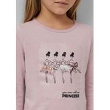 T-shirt - Longsleeve - Zacht Jersey - Glinsterende Pailletten - Ronde Hals