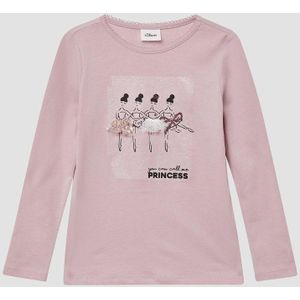 T-shirt - Longsleeve - Zacht Jersey - Glinsterende Pailletten - Ronde Hals