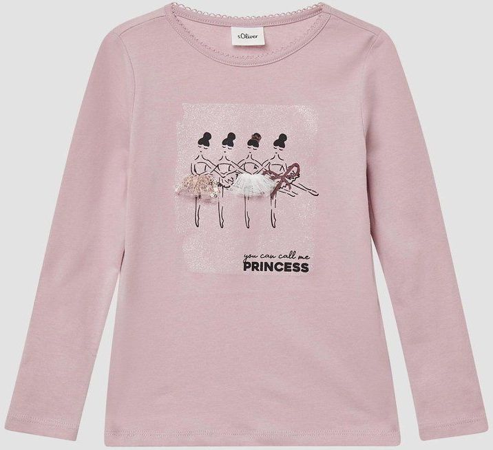 T-shirt - Longsleeve - Zacht Jersey - Glinsterende Pailletten - Ronde Hals