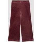 s.Oliver - Fluwelen Legging - Met Wijde Pijpen - Glanzende Strass-steentjes