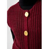 Vest - Gebreid - Goudkleurige Knopen - Losse Pasvorm