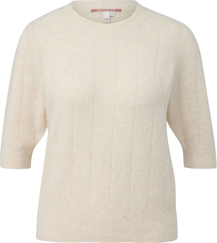 Gebreide Pullover - Zacht - Korte Mouwen - Normale Pasvorm - Ronde Hals