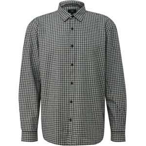 Overhemd - Regular Fit - Geruit - Katoenen Flanellen Keperstof