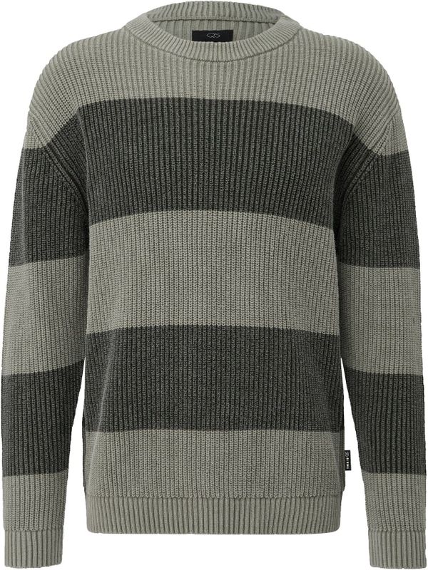 Q/S by s.Oliver - Gebreide Trui - Groen - Regular Fit - Lange Mouwen
