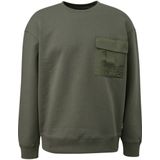 Q/S by s.Oliver - Sweater - Donkergroen - Regular Fit - Lange Mouwen