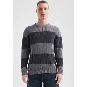 Q/S by s.Oliver - Gebreide Trui - Antraciet - Regular Fit - Lange Mouwen