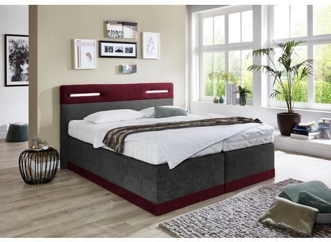 Westfalia Schlafkomfort Boxspringbett, mit LED-Beleuchtung
