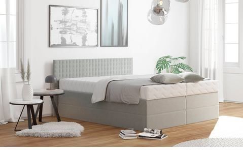Westfalia Schlafkomfort Boxspringbett, mit Zierkissen, wahlweise mit Topper
