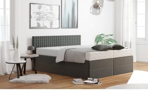 Westfalia Schlafkomfort Boxspringbett, mit Zierkissen, wahlweise mit Topper