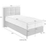 Westfalia Schlafkomfort Boxspringbett, mit Knöpfen in Kristalloptik, wahlweise mit Topper