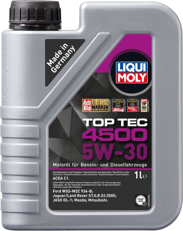Liqui Moly - Top Tec 4500 - Motorolie - 5W30 - Synthetisch - 1L