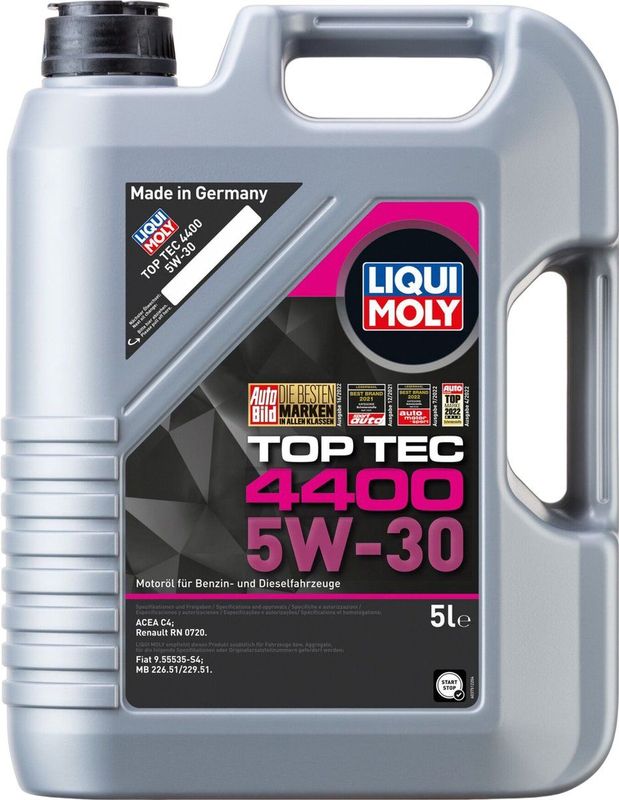 Liqui Moly - Top Tec 4400 - Motorolie - 5W30 - 5L - Synthese Technologie