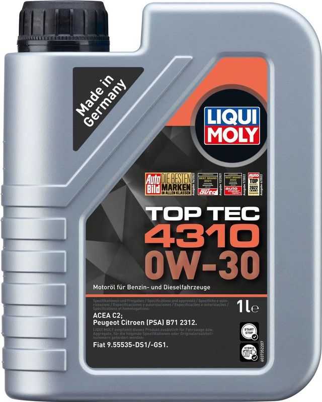 Liqui Moly 0W30 Top Tec 4310 Motorolie 2361 (1L) C2 B71.2312 9.55535-DS1 9.55535-GS1