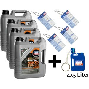 4x5L 20L Motorolie LIQUI MOLY 5W-30 Top Tec 4200