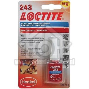 Loctite Lijm Loctite 243 -5 gram- voor bouten, moeren etc. 811741