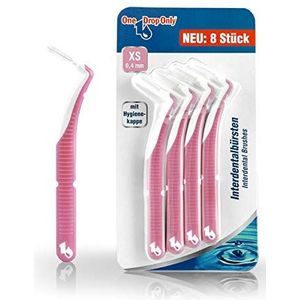 One Drop Only Interdentale borstels in blisterverpakking van 8 stuks in hoekvorm, maat XS, 8 stuks