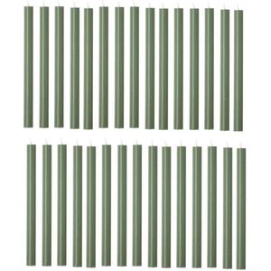 Rustik Lys chique lange dinerkaarsen pak van 30 stuks 2.1 x 30 cm kleur Oliegroen