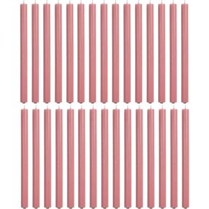 Rustik Lys chique lange dinerkaarsen pak van 30 stuks 2.1 x 30 cm kleur Oudroze