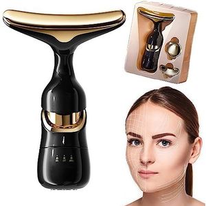 Three-Purpose Lifting And Firming Facial Massage Device, 3 In 1 Face Lift Device Double Chin Lift Machine, Suitable For Face And Neck (1PCS-BLACK)