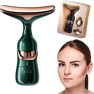 Three-Purpose Lifting And Firming Facial Massage Device, 3 In 1 Face Lift Device Double Chin Lift Machine, Suitable For Face And Neck (1PCS-GREEN)