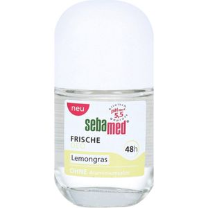 SEBAMED Frisse deodorant Lemongras Roll-on, betrouwbare bescherming tegen lichaamsgeur, 48 uur werking, langdurige frisheid, zonder aluminiumzouten, met frisse geur van citroengras, 50 ml