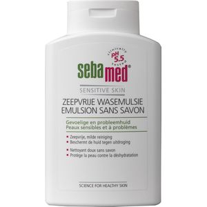 Sebamed Zeepvrije wasemulsie - Diepe reiniging tot in de poriën - Pentavitin beschermt tegen uitdroging - Voor handen, gezicht en lichaam - Douchemiddel - 500 ml