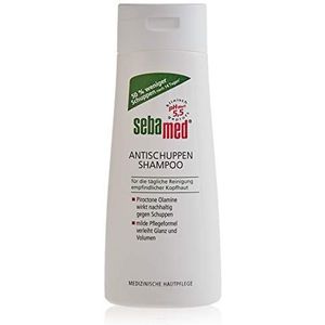 Sebamed Shampoo anti-roos 200 ml, 50% minder roos na 14 dagen, voor de dagelijkse reiniging van gevoelige hoofdhuid, milde verzorgingsformule geeft glans en volume