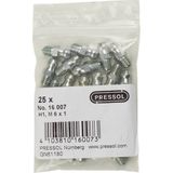 Pressol Conische smeernippel H1-recht, M 6 x 1-VZ 25 stuk(s)