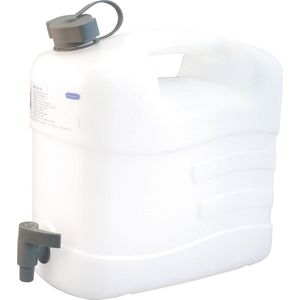 Jerrycan - Water - Wit Transparant - HDPE - Inhoud 20 L - Met Aftapkraan