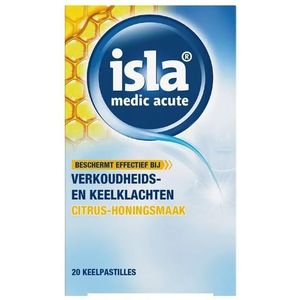 Isla-   Medic Acute Citrus-Honing- 20 Keelpastilles