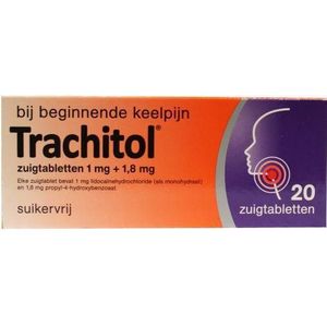 Trachitol Suikervrij 20 zuigtabletten