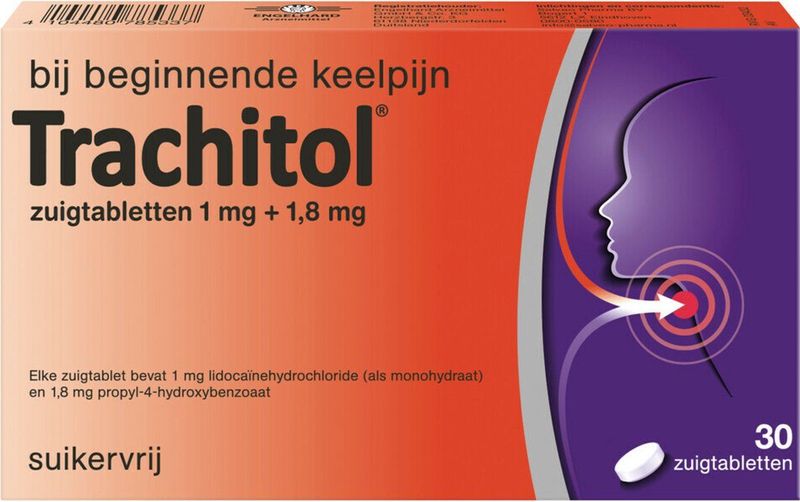 Trachitol Suikervrij - 1 x 30 zuigtabletten