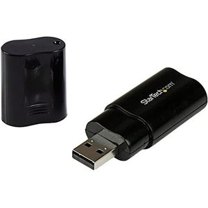 StarTech.com USB audio-adapter - USB naar geluidskaart in zwart - soundcard met USB (stekker) en 2x 3,5 mm jack