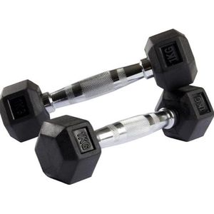 MJ Sports Premium Hexa Dumbbell Set 2 x 1 KG - Dumbbells 2 KG Totaal - Professionele gewichten - Halterset - Gietijzer & Rubber