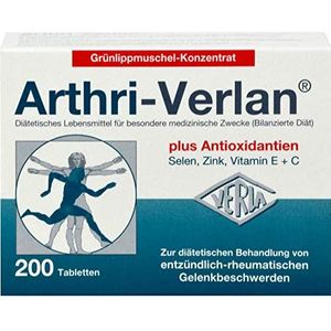 Arthri-Verlan Grünlippmuschel-Konzentrat Tabletten, 200 st. Tabletten