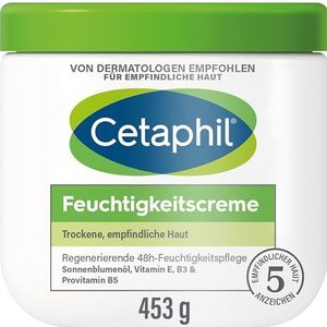 CETAPHIL - Vochtinbrengende Crème - 453 g - Voor Droge en Gevoelige Huid - Hydrateert 48 Uur Intensief