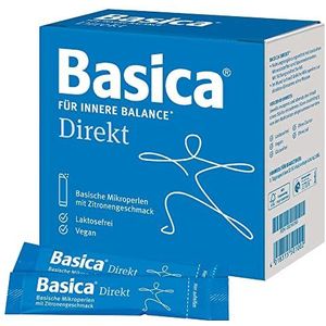 Basica Direkt® Basenmicroparels voor directe inname zonder water - praktisch voor onderweg, veganistisch, lactosevrij, zonder suiker, basische mineralen en sporenelementen, zuur-base balans, 30 sticks