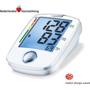 Beurer BM 44 Basic XL Bloeddrukmeter bovenarm - Aanbevolen door de Hartstichting - XL verlicht display - Manchet 22-30 cm - Klinisch gevalideerd - HealthManager Pro app - Onregelmatige hartslag - 5 jaar garantie