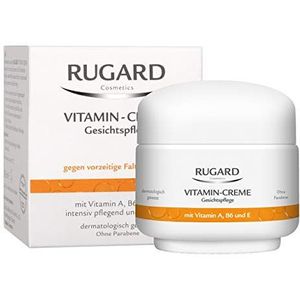 RUGARD Vitaminecrème: anti-aging gezichtsverzorging tegen vroegtijdige huidveroudering, met vitamine A, B6, E en collageen, 50 ml