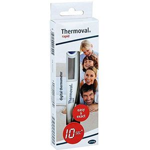 Thermoval rapid digitale koortsthermometer, snelle meting, waterdicht, ideaal voor metingen bij kinderen, baby's en volwassenen, 1 stuks