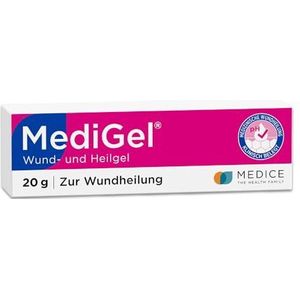 MediGel 20 g voor wondgenezing - bij acute wonden - vermindert de vorming van littekens - zonder kleefgevoel - hydroactieve lipogel met zink en ijzer