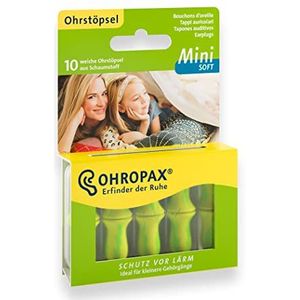Ohropax 10 stuks Mini Soft oordopjes anatomisch gevormd voor de kleine gehoorgang en voor kinderen van schuim om te ontspannen en te slapen