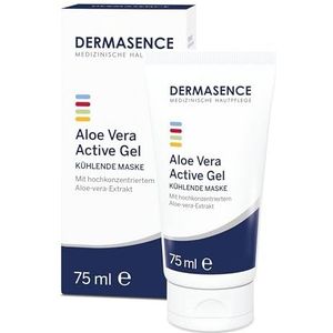 DERMASENCE Aloë Vera Active Gel - vochtinbrengend en rustgevend verzorgingsmasker voor gezicht, hals en decolleté - ideaal na intensief zonlicht als aftersund-verzorging - 75 ml