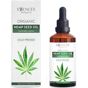 Essences Bulgaria Biologische Hennepzaadolie 100ml | 100% Natuurlijke Koudgeperste Olie | Therapeutische Kwaliteit | Familiebedrijf | Massage Basisolie | Natuurlijke Vochtinbrengende Crème