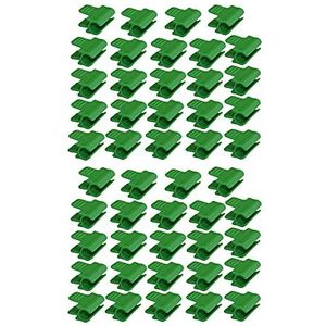 DRYEN 48 stuks tuinclips pijpklemmen, schuurfolie accessoires buitendiameter 16 mm plantenpalen, plastic filmclips kas rij afdekklemmen