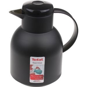Isoleerkan RVS 1L met zwarte schroefdop thermoskan / thermosfles Isoleerkan RVS 1L met zwarte schroefdop thermoskan / thermosfles
