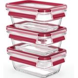 Tefal MasterSeal Glass - 3 x 450 ml - Rechthoekig