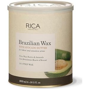 RICA Braziliaanse wax, blik 800 ml. Voor intieme delen en oksels ontharing, Hot Wax toepassing zonder vliesstrips