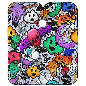 Kapkapperscape Halloween Suikerschedel Haar Snijcape Waterdicht Kapsel Cape Mode Haarknippen Cape Voor Haarknippen Haarstyling Kapsel